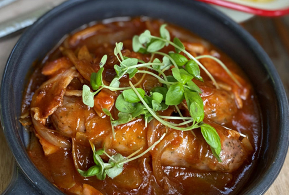 MKR Dan and Steph: Farmhouse Sausage Casserole