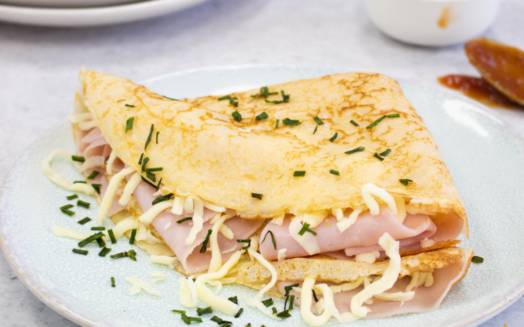 Ham & Cheese Crepes